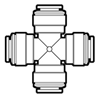 Acetal Push-To-Connect Union Cross Fittings Acetal Push-To-Connect Union Cross Fittings