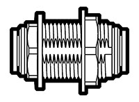 1/4 Inch Tube Outside Diameter Polypropylene Push-To-Connect Bulkhead Union 1/4 Inch Tube Outside Diameter Polypropylene Push-To-Connect Bulkhead Union