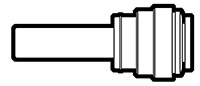 Acetal Push-To-Connect Stem to Tube Enlarging Adapter Fittings Acetal Push-To-Connect Stem to Tube Enlarging Adapter Fittings