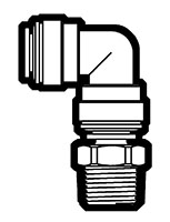 Acetal and Polypropylene Push-To-Connect Tube to Swivel Male Adapter Elbows Acetal and Polypropylene Push-To-Connect Tube to Swivel Male Adapter Elbows