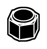 1/4 Inch Female NPT Size Polypropylene Pipe Hexagonal Cap Fitting 1/4 Inch Female NPT Size Polypropylene Pipe Hexagonal Cap Fitting