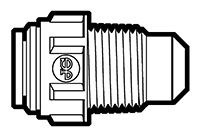 Acetal Push-To-Connect Tube to Male Flare Straight Adapter Fittings Acetal Push-To-Connect Tube to Male Flare Straight Adapter Fittings