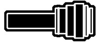 Acetal Push-To-Connect Metric Stem to Tube Enlarging Adapter Fittings Acetal Push-To-Connect Metric Stem to Tube Enlarging Adapter Fittings