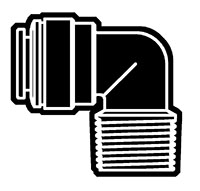 Acetal Push-To-Connect Metric Tube to Male NPTF Adapter Elbows Acetal Push-To-Connect Metric Tube to Male NPTF Adapter Elbows