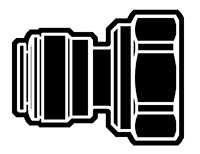 Acetal Push-To-Connect Metric Tube to Female British Standard Parallel Pipe (BSPP) Adapter Fittings Acetal Push-To-Connect Metric Tube to Female British Standard Parallel Pipe (BSPP) Adapter Fittings