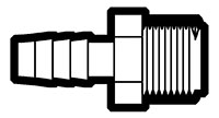 Nylon Plastic Hose Barb to Male Pipe Straight Adapter Fittings Nylon Plastic Hose Barb to Male Pipe Straight Adapter Fittings