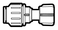 Copper Tube Size (CTS) Twist-To-Lock to Female National Pipe Size (NPS) Swivel Adapter Fittings Copper Tube Size (CTS) Twist-To-Lock to Female National Pipe Size (NPS) Swivel Adapter Fittings