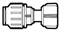 Copper Tube Size (CTS) Twist-To-Lock to Female Unified Screw Thread (UNS) Ballcock Adapter Fittings Copper Tube Size (CTS) Twist-To-Lock to Female Unified Screw Thread (UNS) Ballcock Adapter Fittings