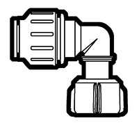 Copper Tube Size (CTS) Twist-To-Lock to Female Unified Screw Thread (UNS) Adapter Elbows Copper Tube Size (CTS) Twist-To-Lock to Female Unified Screw Thread (UNS) Adapter Elbows