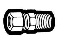 Compliant Plated Tube to Male Pipe Straight Adapter Fittings Compliant Plated Tube to Male Pipe Straight Adapter Fittings