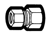 Compliant Plated Tube to Female Pipe Straight Adapter Fittings Compliant Plated Tube to Female Pipe Straight Adapter Fittings